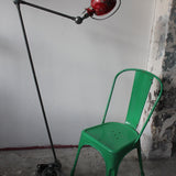 Unique lampe Liseuse Jielde finition vintage rouge industriel