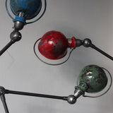 Unique lampe Liseuse Jielde finition vintage rouge industriel