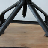 Vintage Nicolle Metal Industrial Workshop Low Chair/Stool