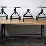 Vintage Nicolle Metal Industrial Workshop Low Chair/Stool