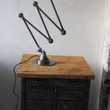 Jielde 5-arm polished graphite industrial workshop lamp