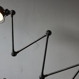 Jielde 5-arm polished graphite industrial workshop lamp