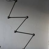 Jielde 5-arm polished graphite industrial workshop lamp