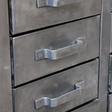 etabli d'atelier industriel metal 11 tiroirs  plateau bois massif