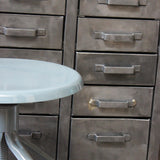 etabli d'atelier industriel metal 11 tiroirs  plateau bois massif