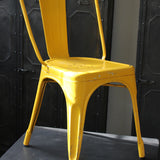 4 ancienne Chaise TOLIX Xavier Pauchard  jaune des annees 50