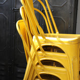 4 ancienne Chaise TOLIX Xavier Pauchard  jaune des annees 50