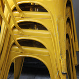 4 ancienne Chaise TOLIX Xavier Pauchard  jaune des annees 50