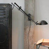 Rare Lampe O.C. White Industrielle fixation murale applique