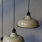 abat jour emaillee lampe industrielle blanc cassé