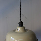 abat jour emaillee lampe industrielle blanc cassé