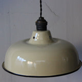 abat jour emaillee lampe industrielle blanc cassé
