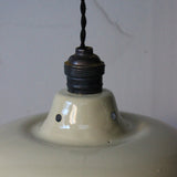 abat jour emaillee lampe industrielle blanc cassé