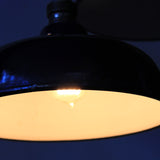 enameled lampshade for industrial lamp, midnight blue