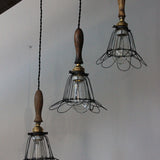 old industrial portable lamp from the USA, used in New York cellars