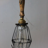 old industrial portable lamp from the USA, used in New York cellars