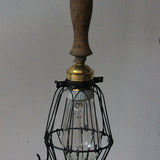 old industrial portable lamp from the USA, used in New York cellars