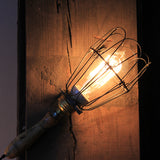 old industrial portable lamp from the USA, used in New York cellars