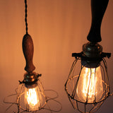 old industrial portable lamp from the USA, used in New York cellars