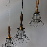 old industrial portable lamp from the USA, used in New York cellars