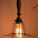 old industrial portable lamp from the USA, used in New York cellars