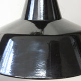 pendant lamp with black enameled lampshade, Bauhaus industrial style