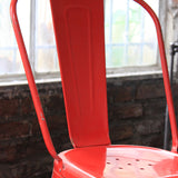 4 ancienne Chaise TOLIX Xavier Pauchard rouge des annees 50