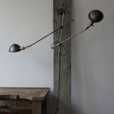 Rare Lampe O.C. White Industrielle fixation murale double applique