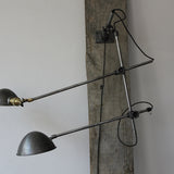 Rare Lampe O.C. White Industrielle fixation murale double applique