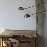 Rare Lampe O.C. White Industrielle fixation murale double applique