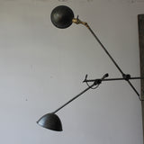 Rare Lampe O.C. White Industrielle fixation murale double applique