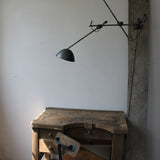 Rare Lampe O.C. White Industrielle fixation murale double applique