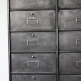 ancien grand meuble 20 casiers industriel a clapet Roneo 50/60
