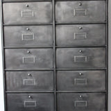 ancien grand meuble 20 casiers industriel a clapet Roneo 50/60