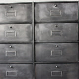 ancien grand meuble 20 casiers industriel a clapet Roneo 50/60