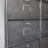 ancien grand meuble 20 casiers industriel a clapet Roneo 50/60