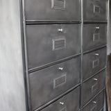 ancien grand meuble 20 casiers industriel a clapet Roneo 50/60