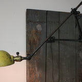 Rare OC White Industrial Wall-Mounted Lamp in original condition