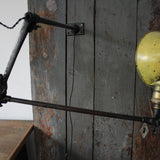 Rare OC White Industrial Wall-Mounted Lamp in original condition