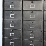 ancien grand meuble 30 casiers industriel a clapet strafor 1950