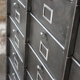 ancien grand meuble 30 casiers industriel a clapet strafor 1950