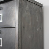 ancien grand meuble 30 casiers industriel a clapet strafor 1950