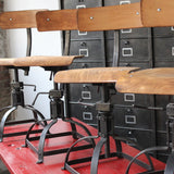 chaise atelier industrielle Bienaise metal et bois