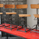 chaise atelier industrielle Bienaise metal et bois