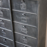 ancien meuble console 15 casiers industriel a clapet strafor 1950
