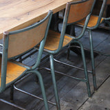 serie de 6 - ancienne Chaise haute d'ecole, laboratoire de biologie