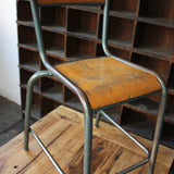 serie de 6 - ancienne Chaise haute d'ecole, laboratoire de biologie