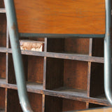 serie de 6 - ancienne Chaise haute d'ecole, laboratoire de biologie