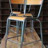 serie de 6 - ancienne Chaise haute d'ecole, laboratoire de biologie