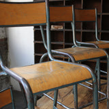 serie de 6 - ancienne Chaise haute d'ecole, laboratoire de biologie